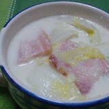 簡単すぎる☆白菜とベーコンのクリームスープ